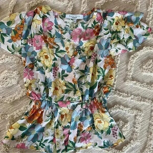 FLORAL Peplum Blouse